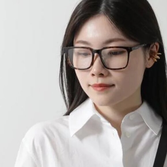 Gucci GG1120OA 002 Eyeglasses Grey 55mm Square Frame - Picture 3 of 11